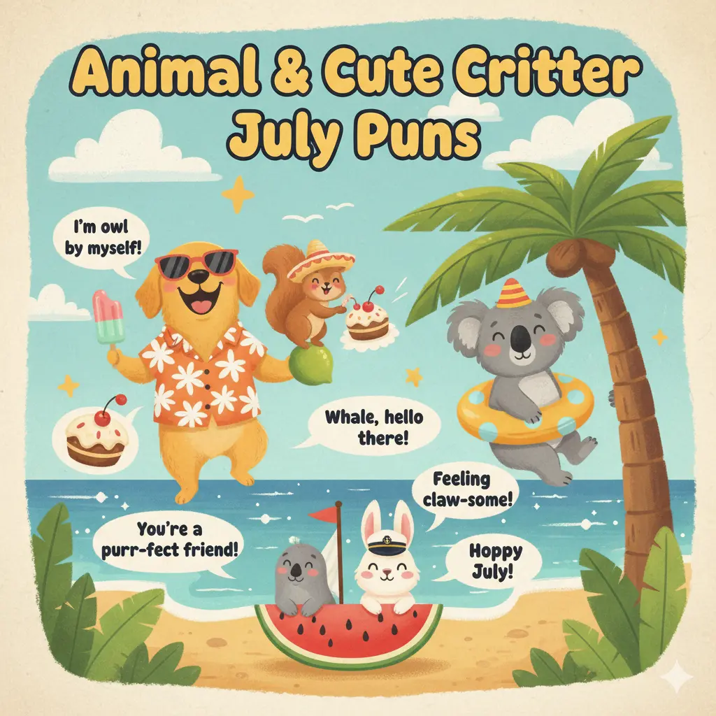 Animal & Cute Critter July Puns