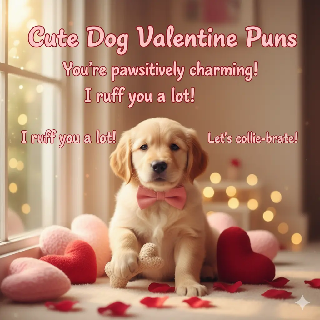 Cute Dog Valentine Puns
