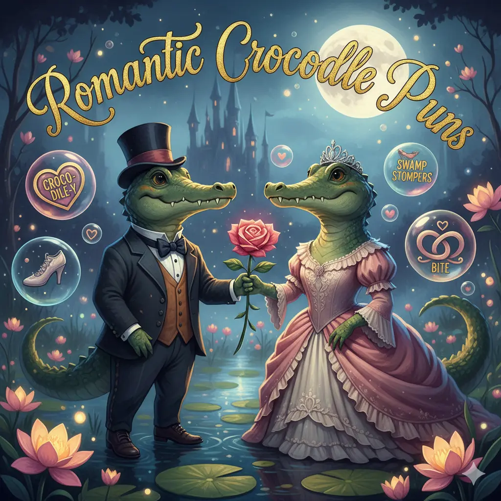 Romantic Crocodile Puns