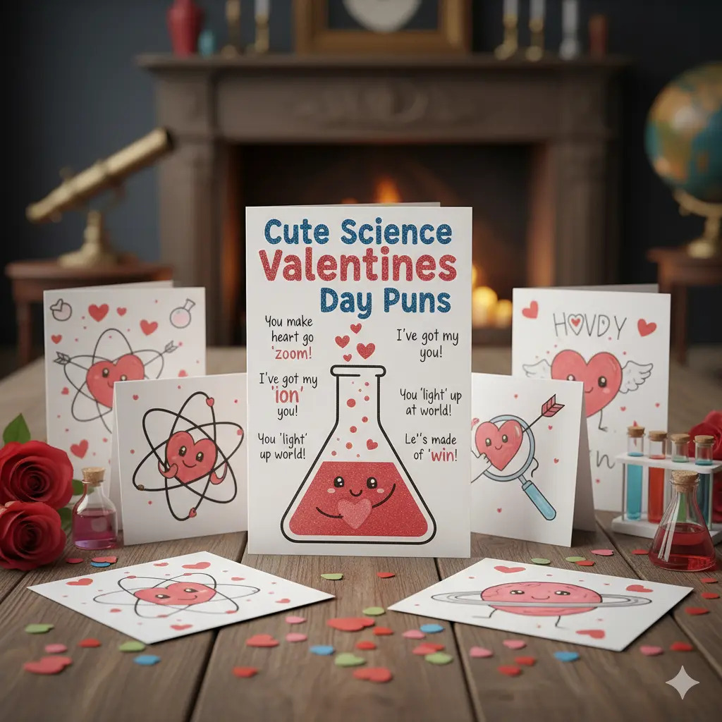 Cute Science Valentines Day Puns