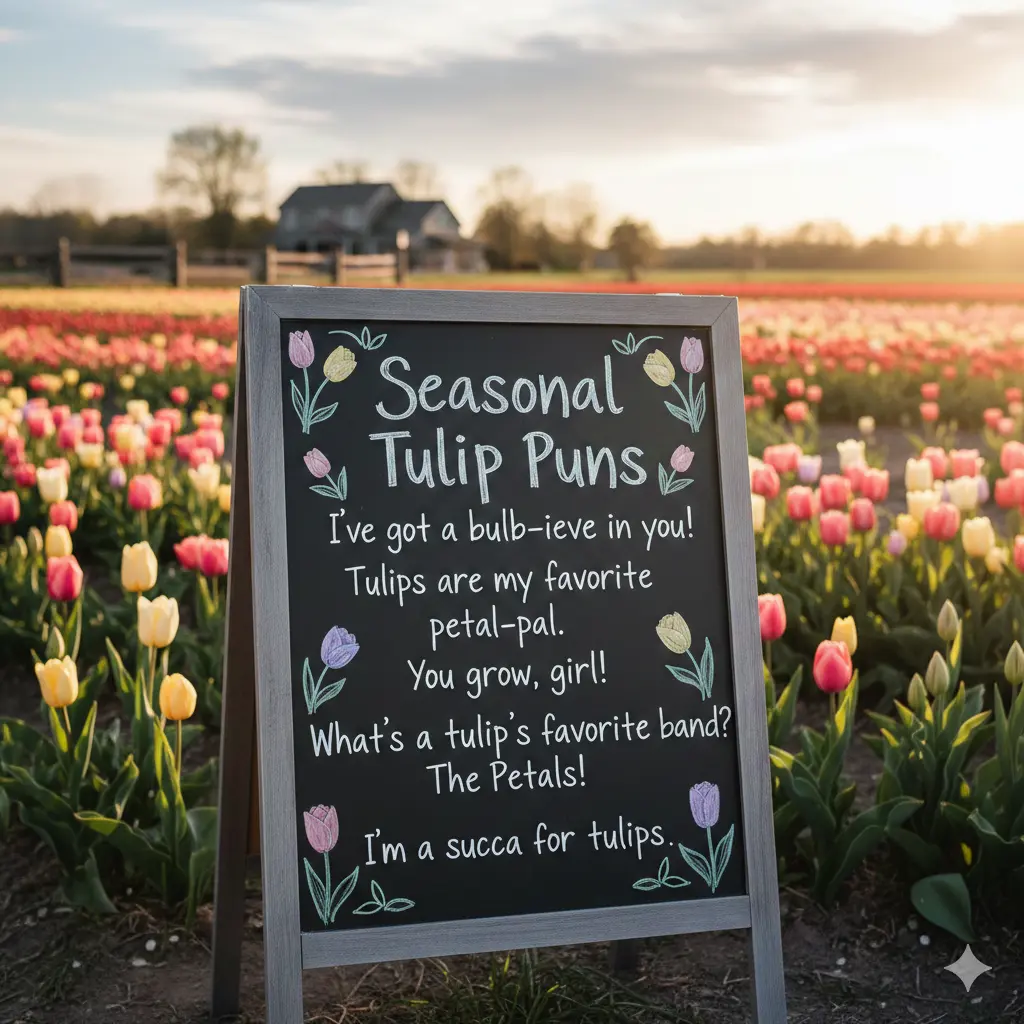 Seasonal Tulip Puns