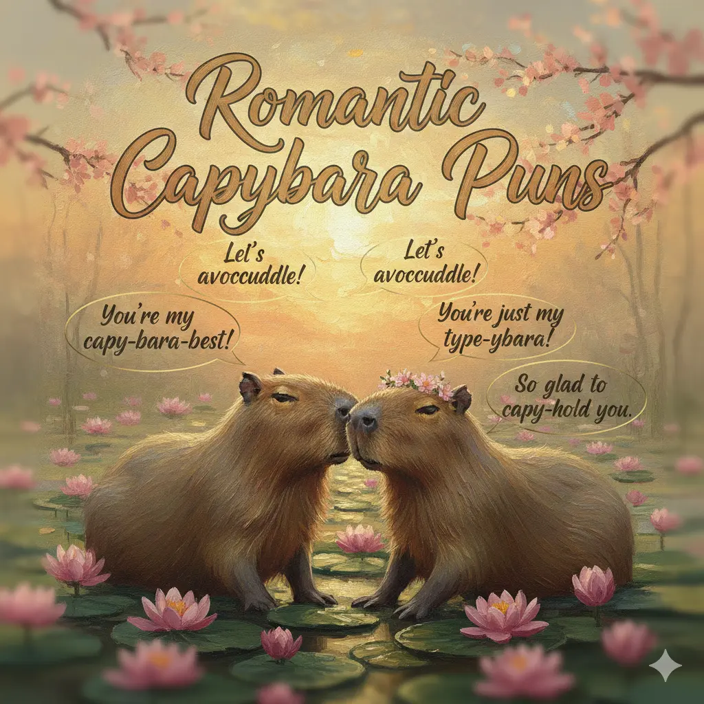 Romantic Capybara Puns 