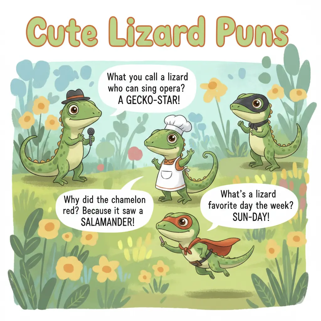 Cute Lizard Puns 