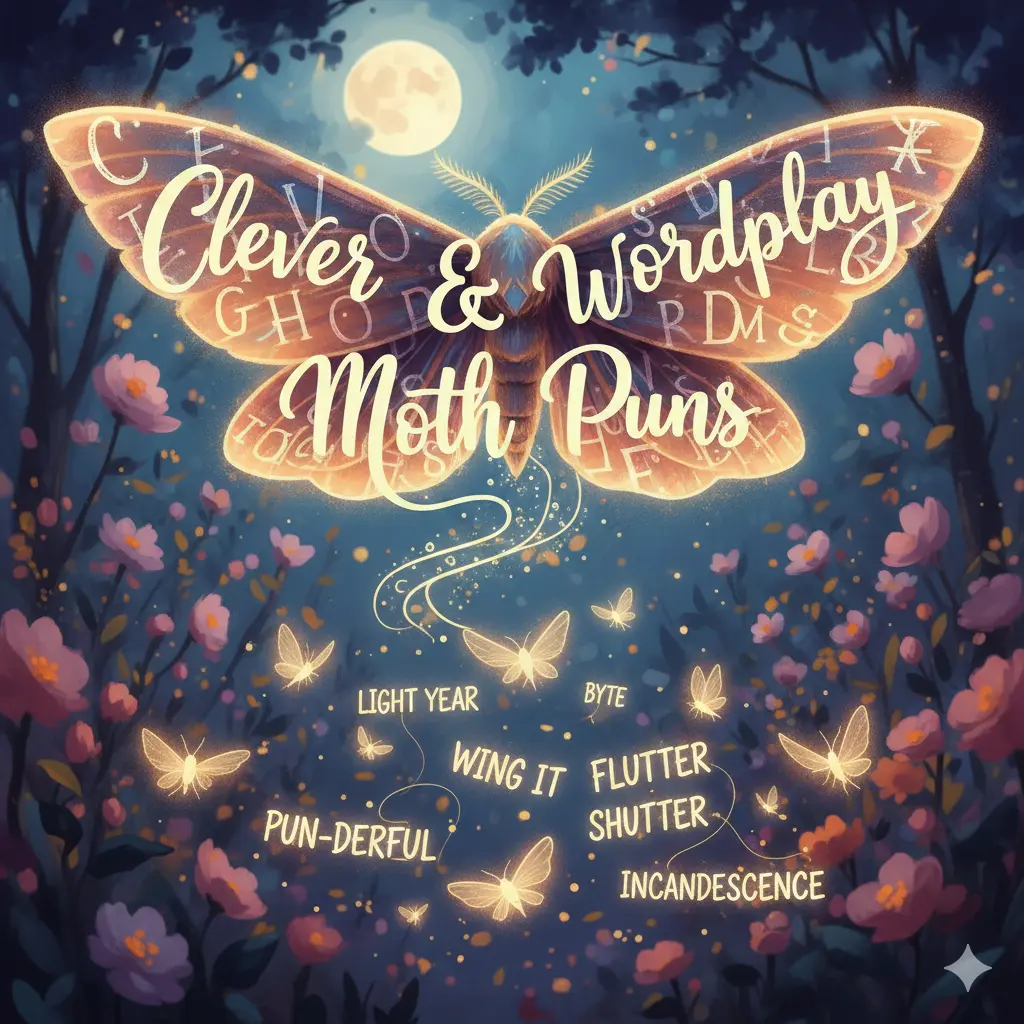 Clever & Wordplay Moth Puns