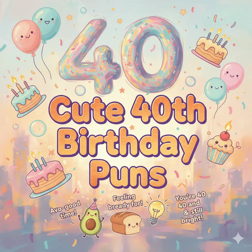 Cute 40th Birthday Puns