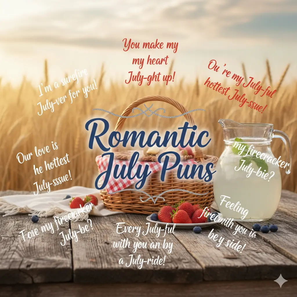 Romantic July Puns