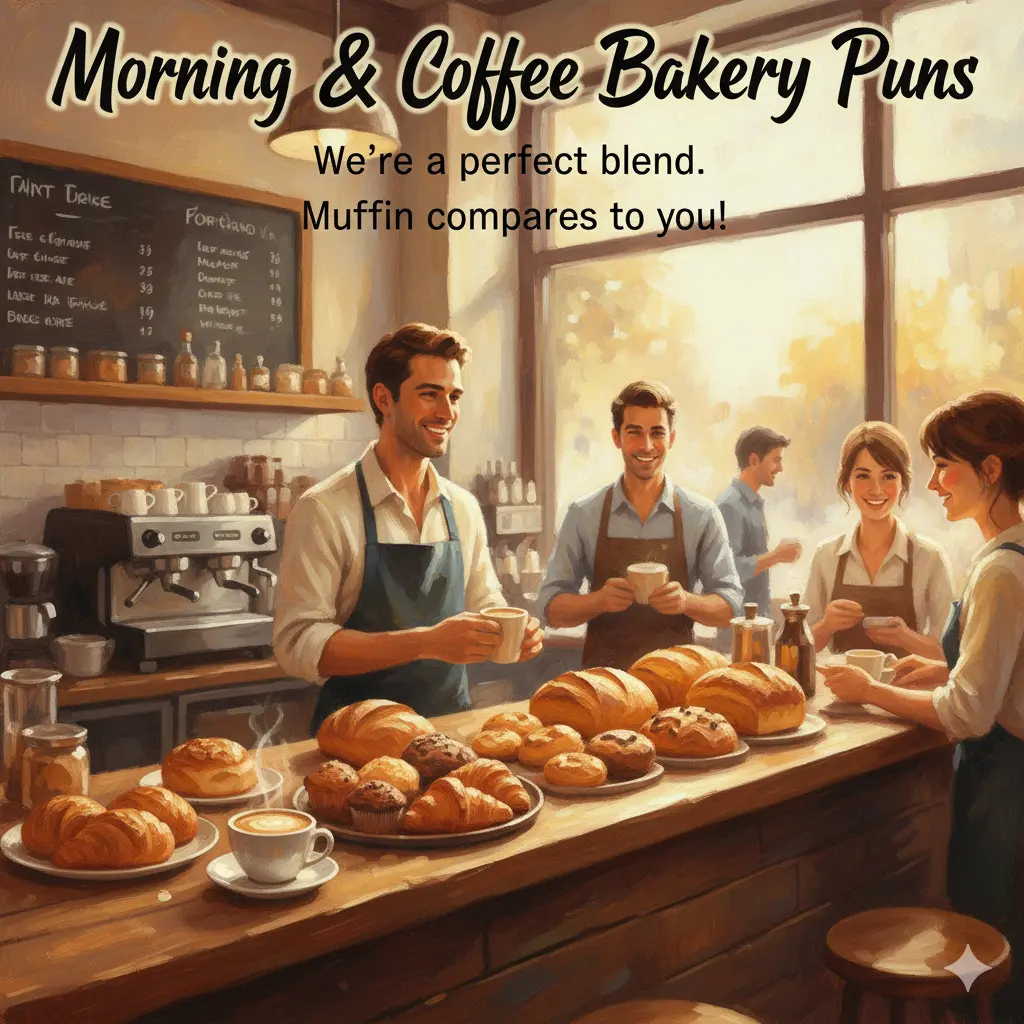 Morning & Coffee Bakery Puns