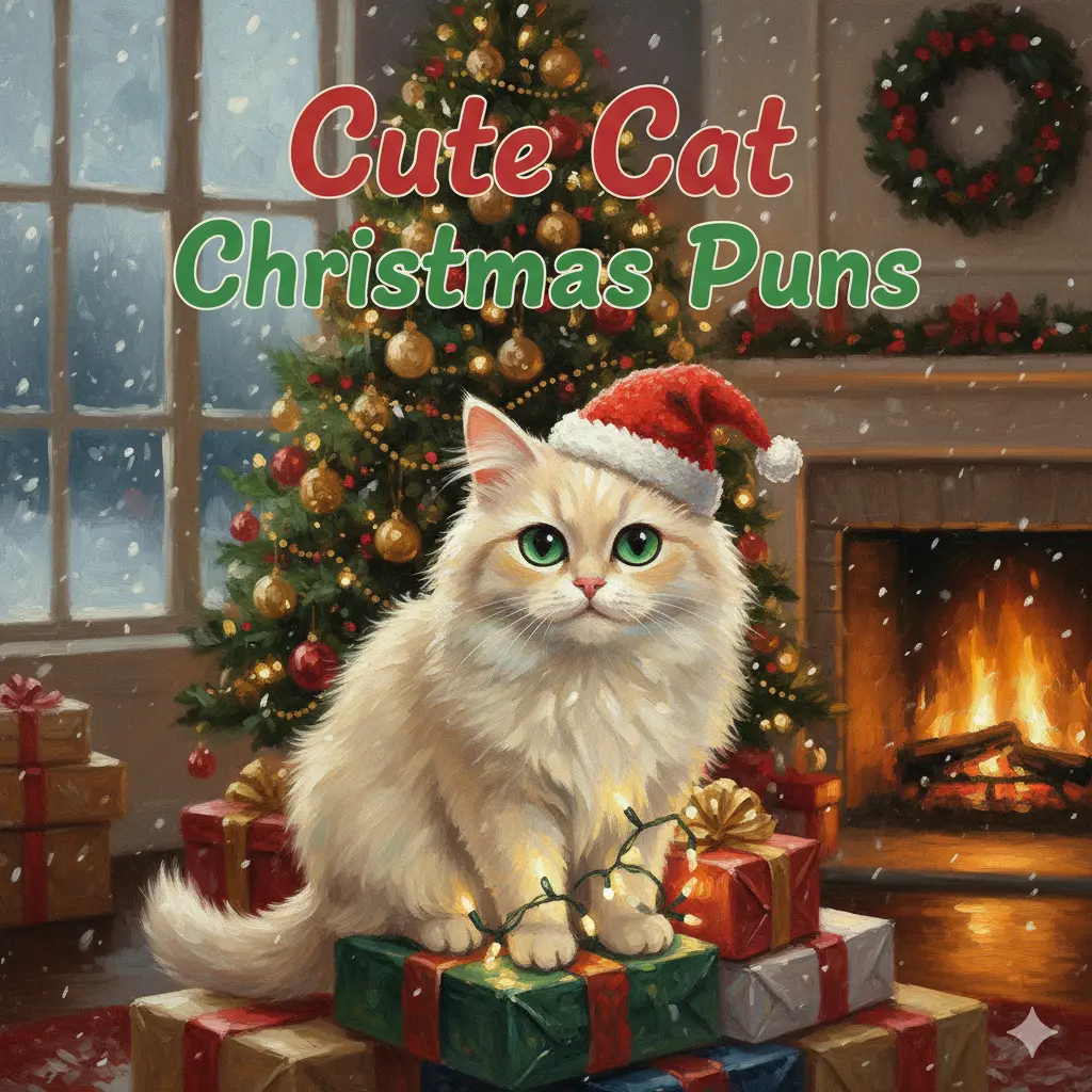 Cute Cat Christmas Puns