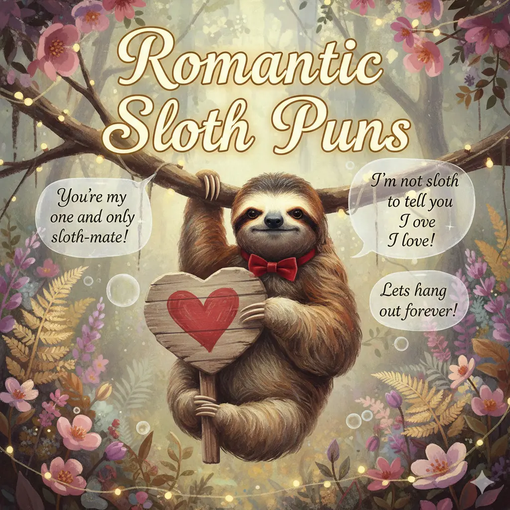 Romantic Sloth Puns