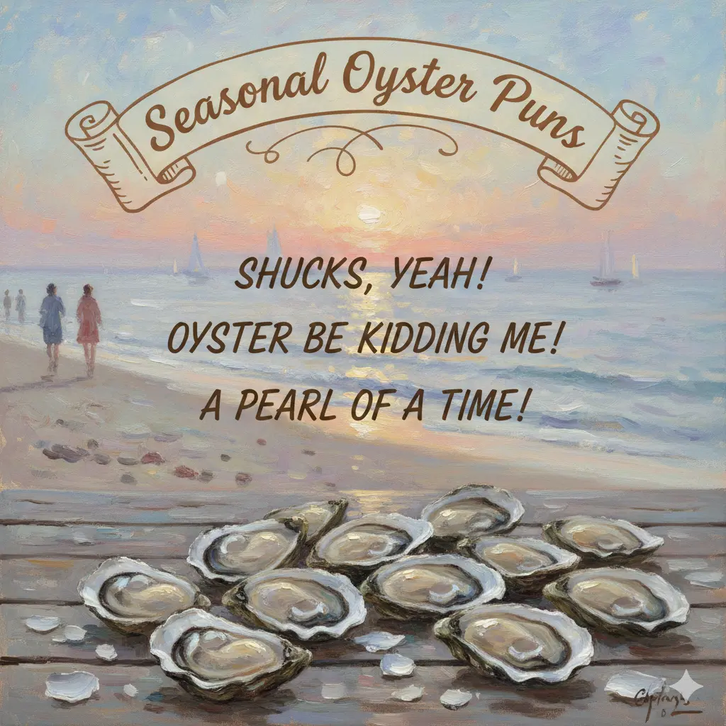 Seasonal Oyster Puns