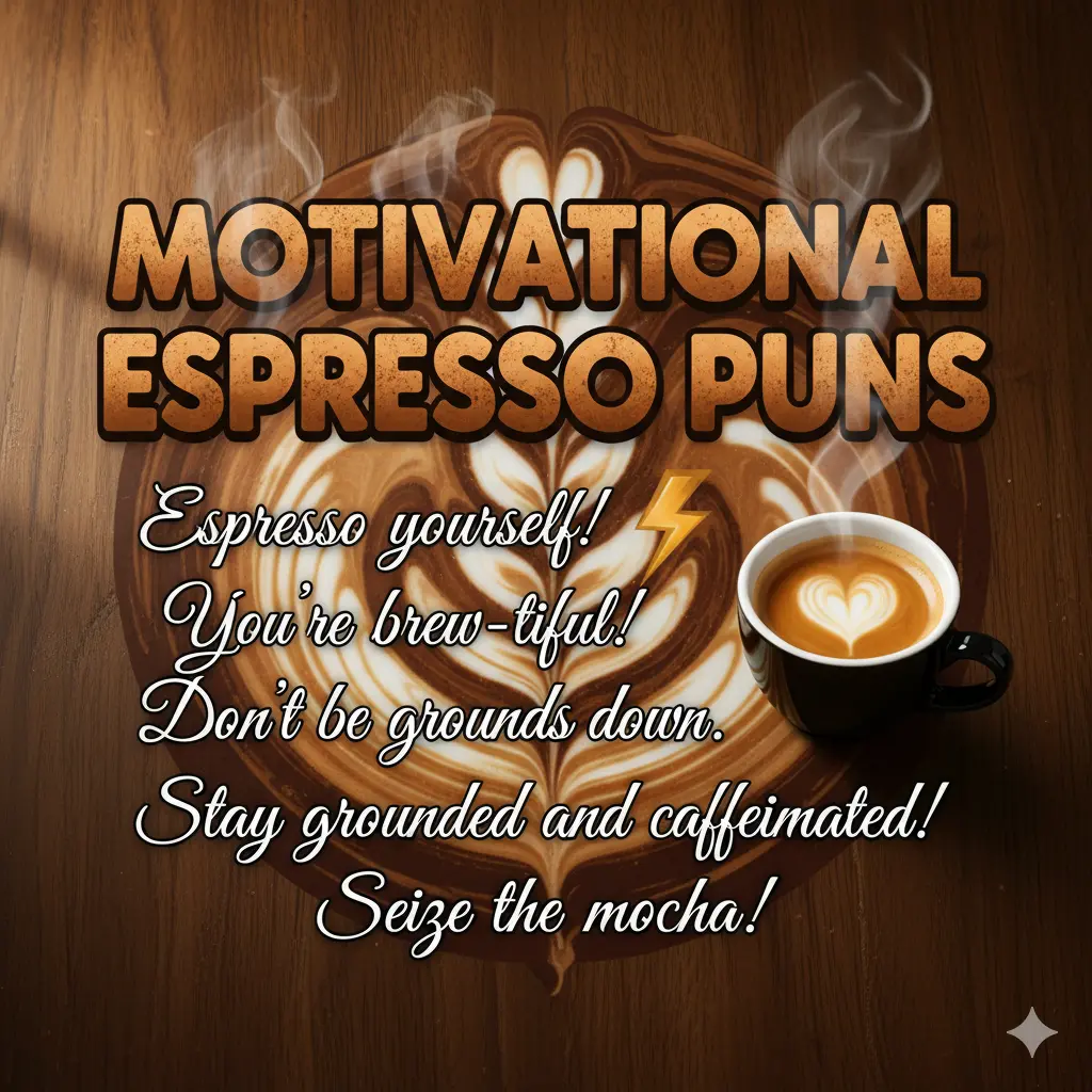 Motivational Espresso Puns