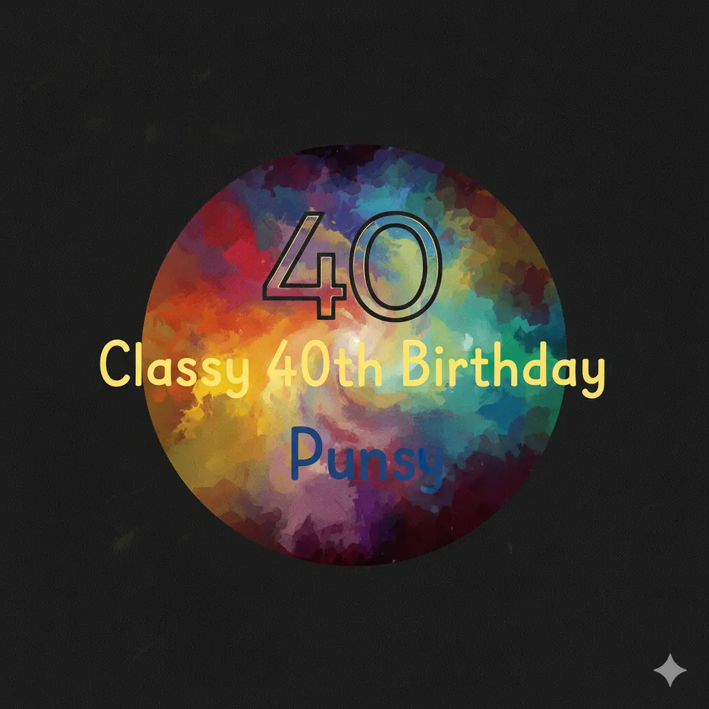 Classy 40th Birthday Puns