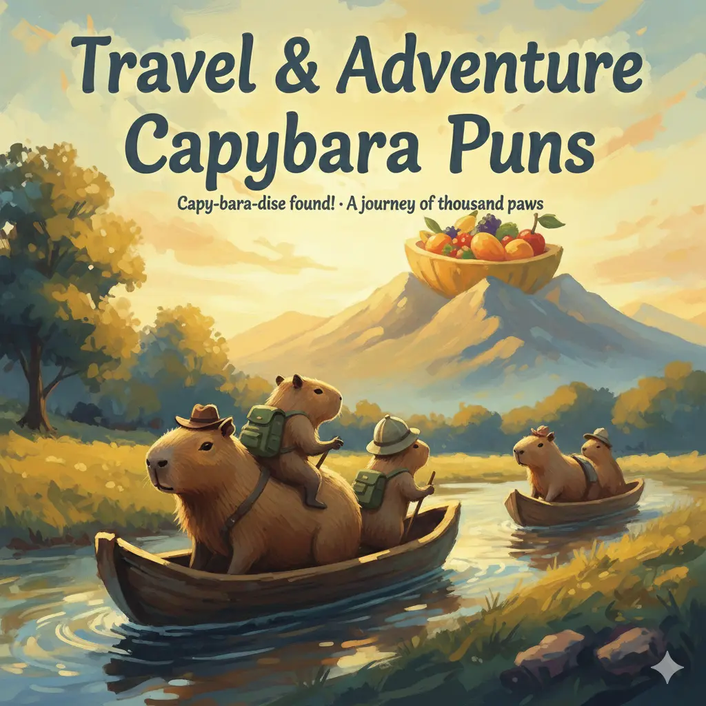 Travel & Adventure Capybara Puns 
