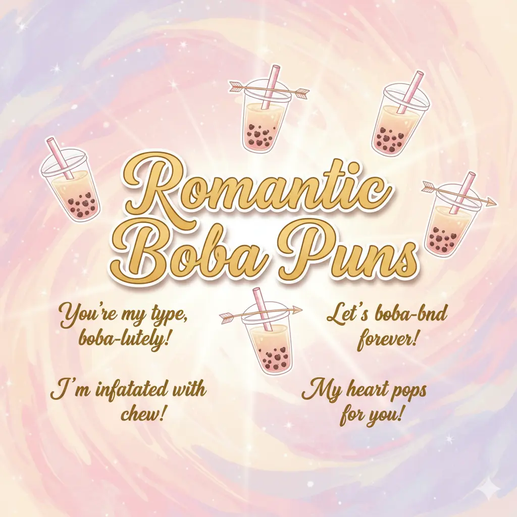Romantic Boba Puns