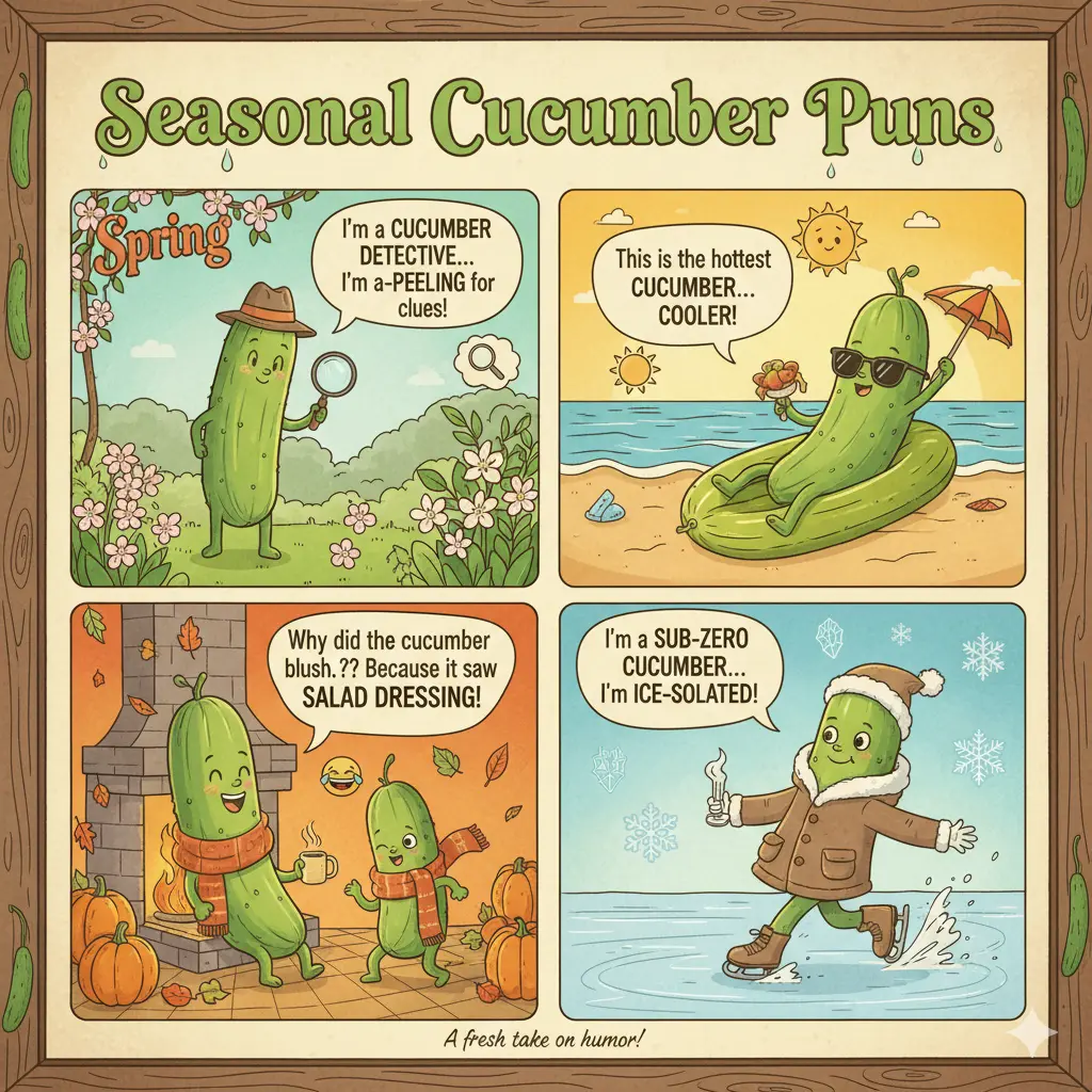 Seasonal Cucumber Puns