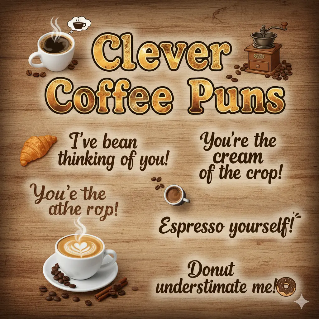 Clever Coffee Puns