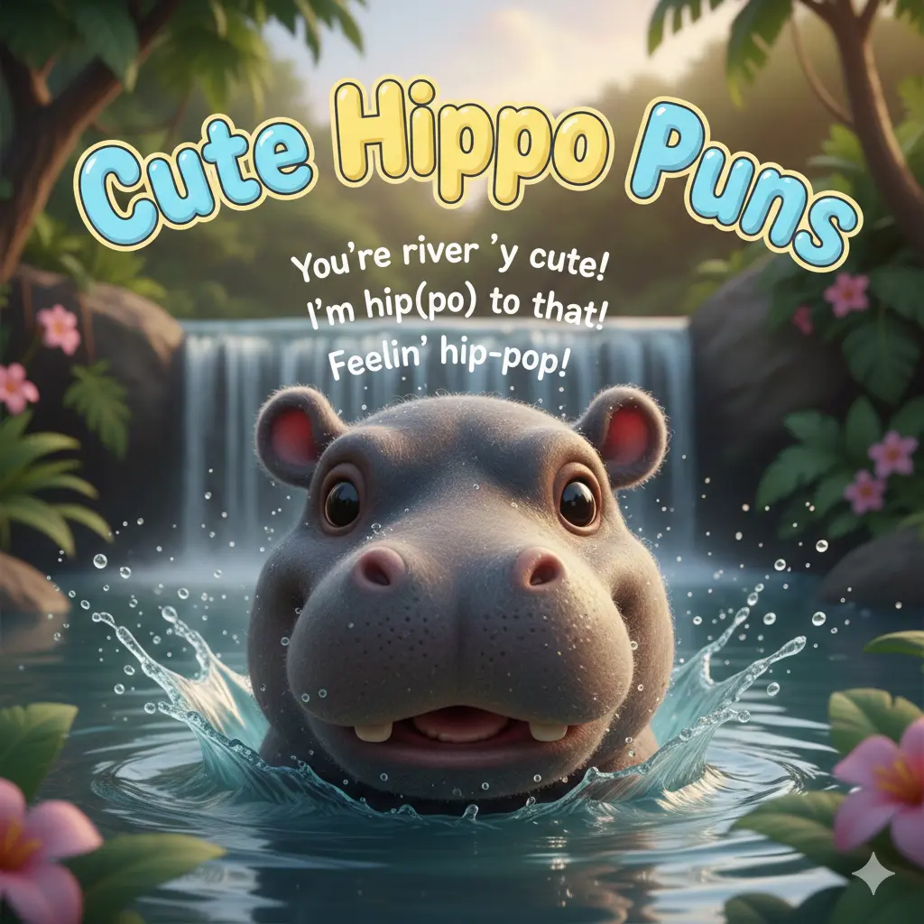 Cute Hippo Puns
