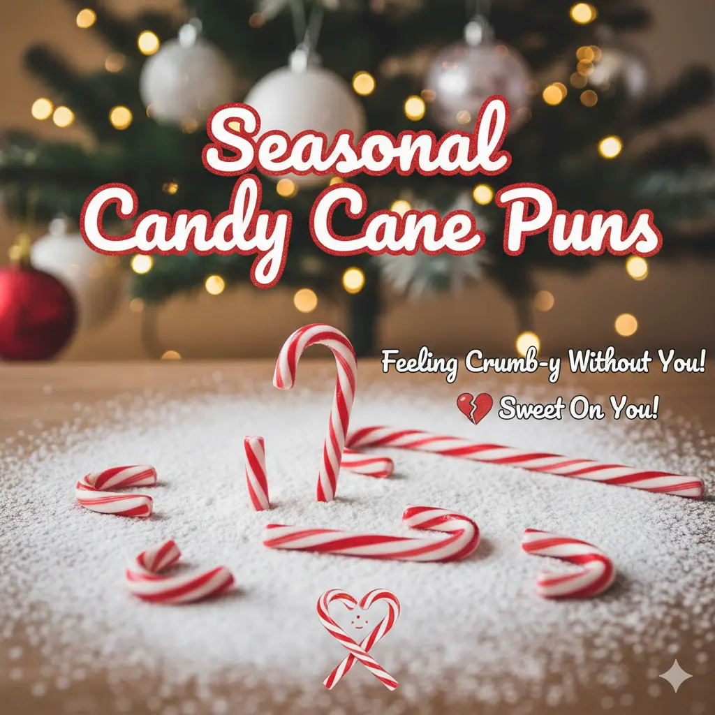 Seasonal Candy Cane Puns
