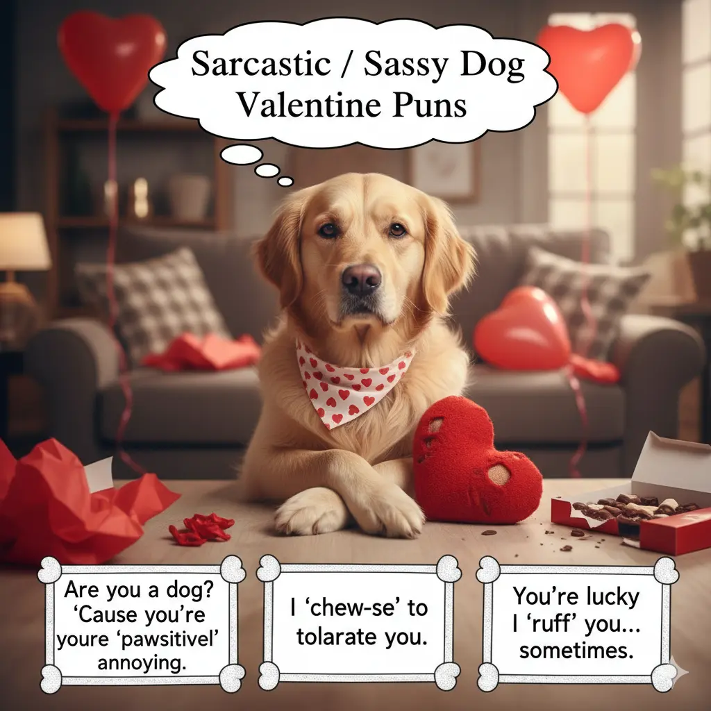 Sarcastic / Sassy Dog Valentine Puns