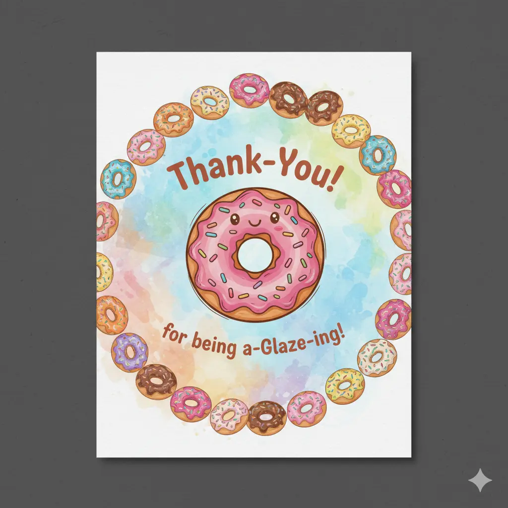 Thank-You Card Donut Puns