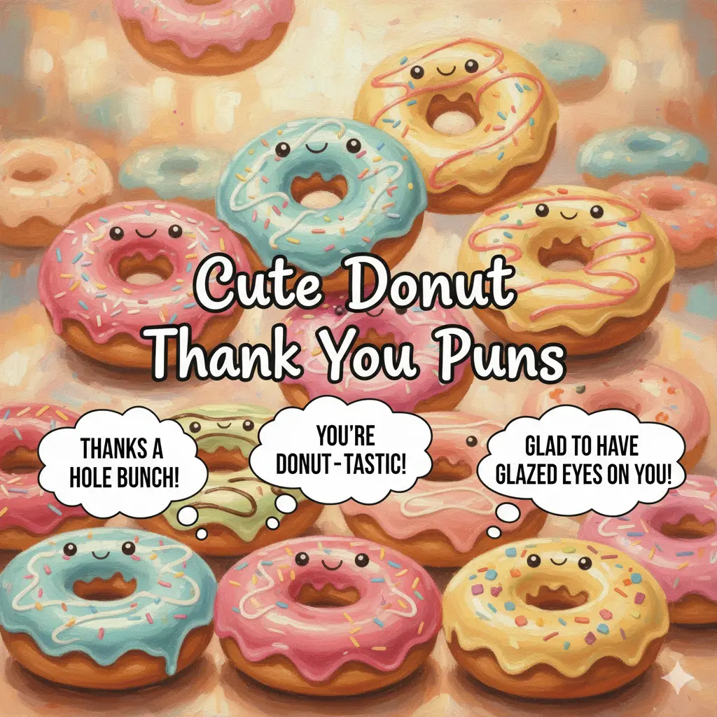Cute Donut Thank You Puns