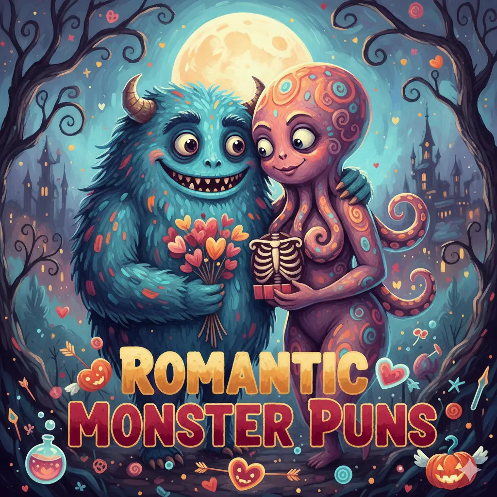 Romantic Monster Puns