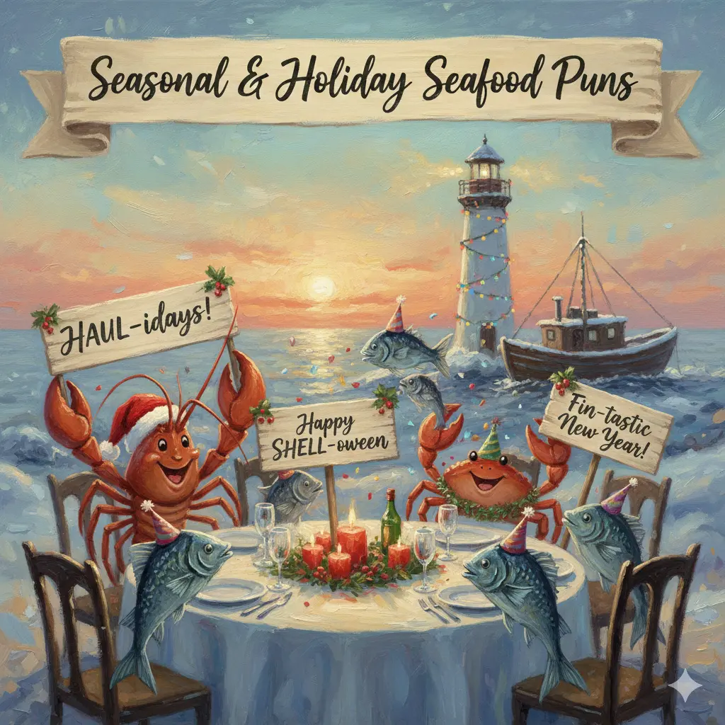 Seasonal & Holiday Seafood Puns
