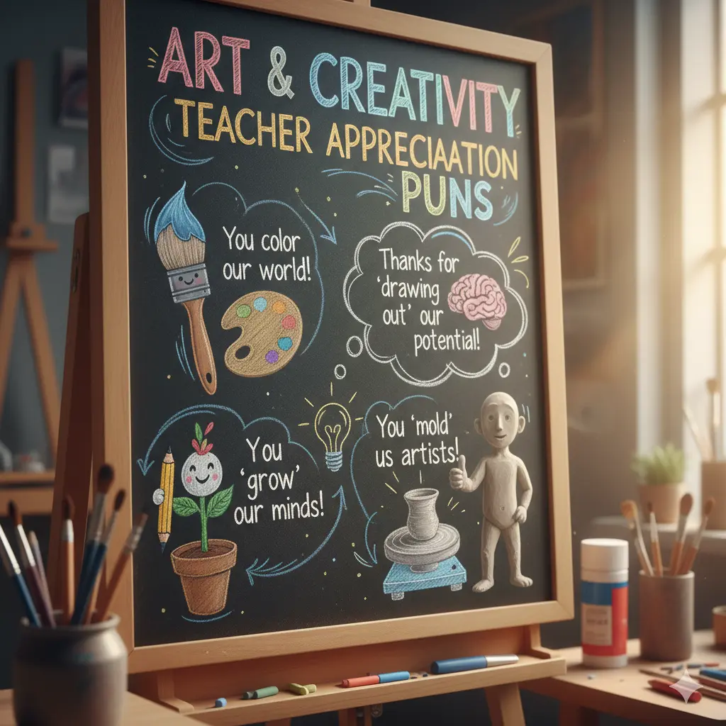  Art & Creativity Teacher Appreciation Puns