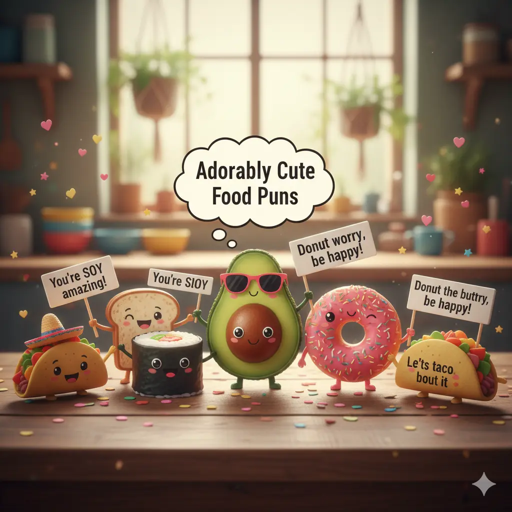 Adorably Cute Food Puns