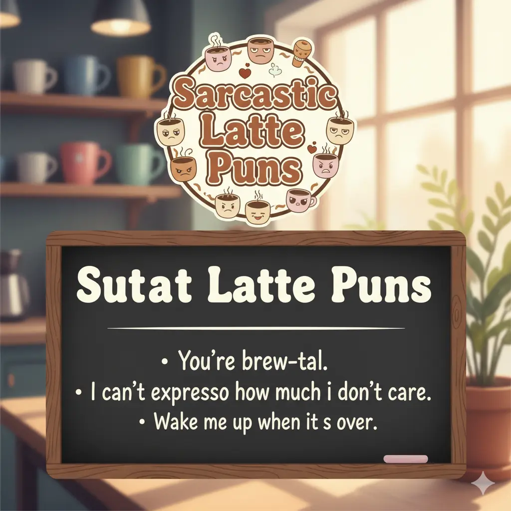 Sarcastic Latte Puns