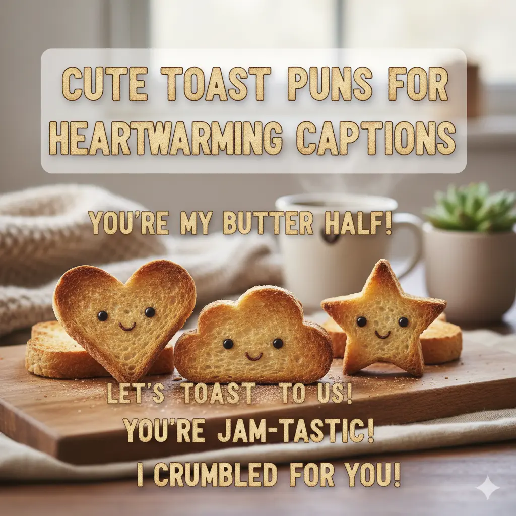 Cute Toast Puns for Heartwarming Captions