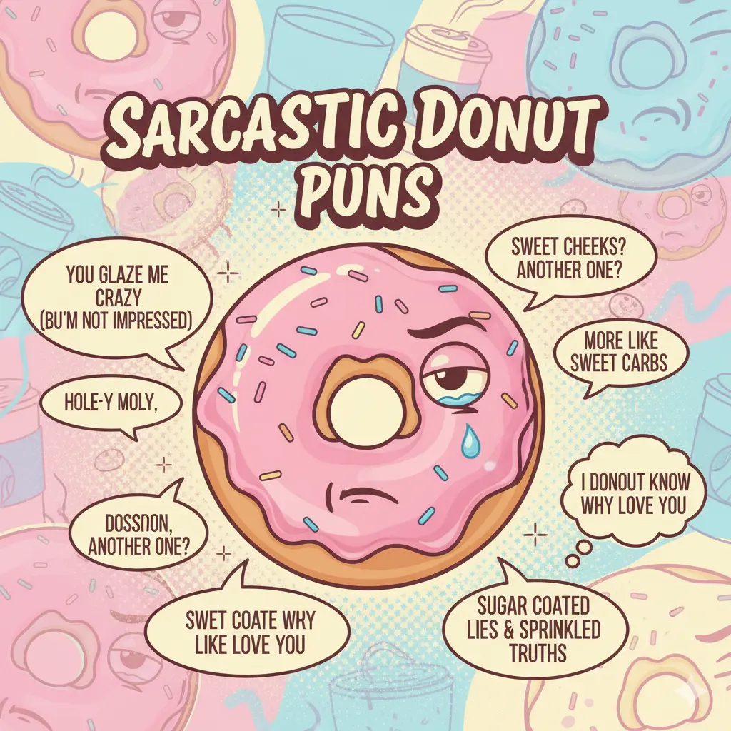 Sarcastic Donut Love Puns