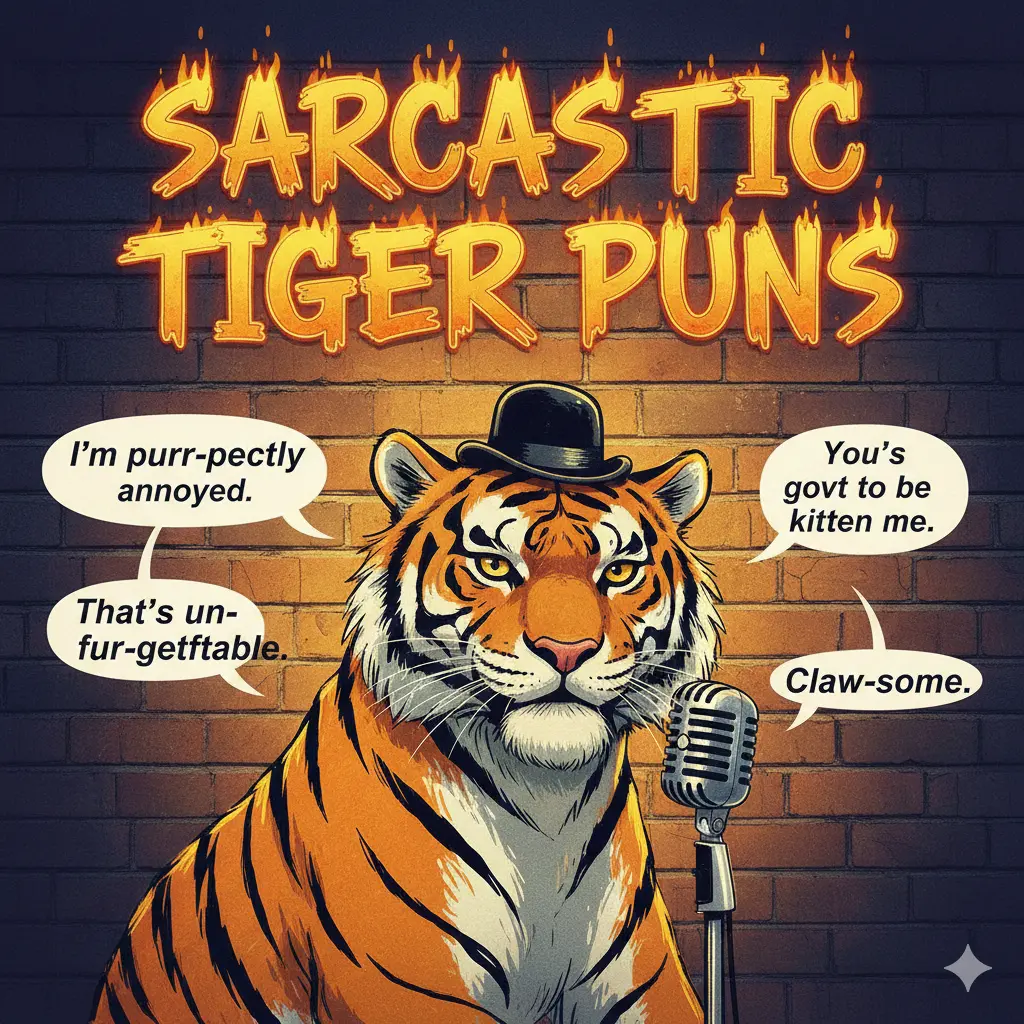 Sarcastic Tiger Puns 