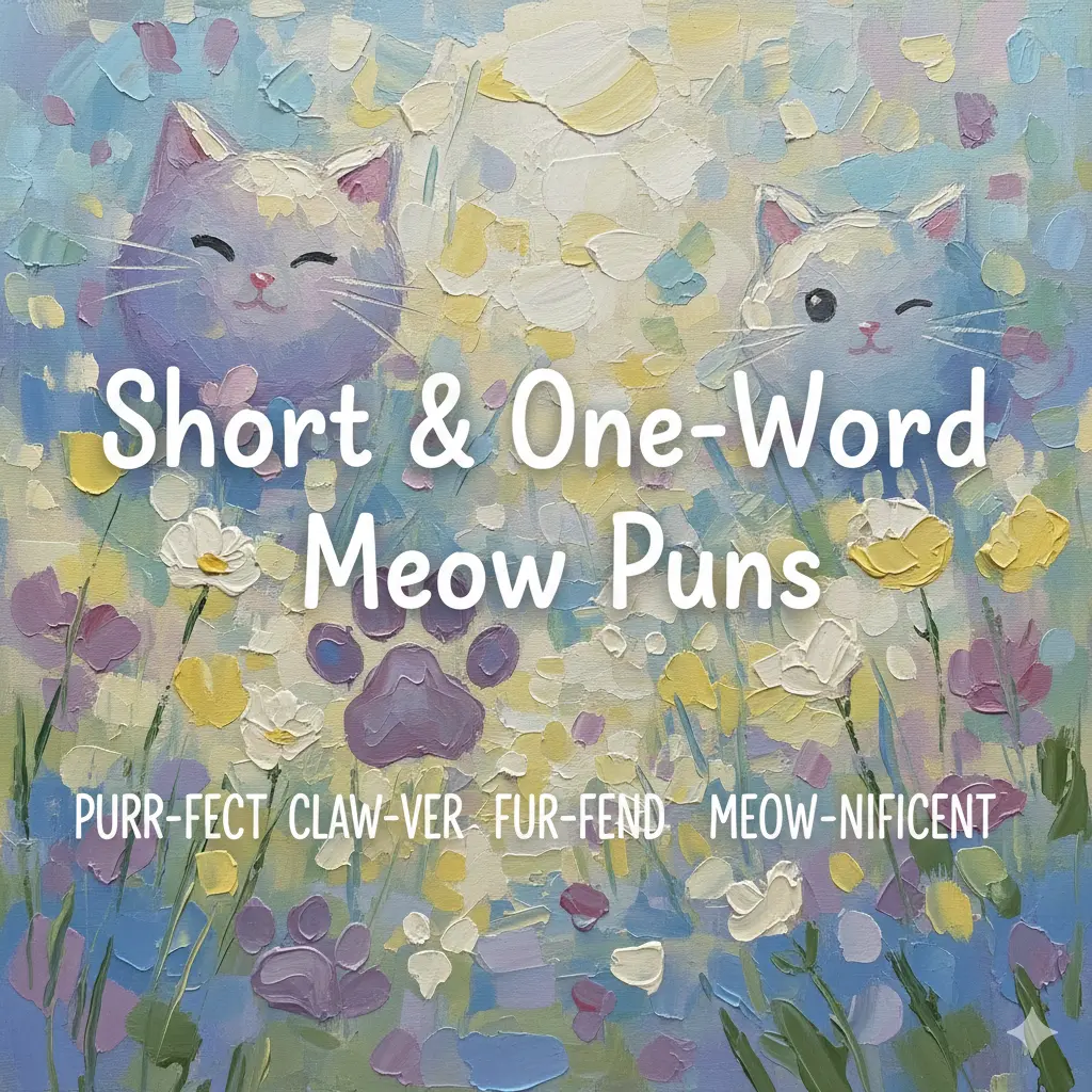 Short & One-Word Meow Puns