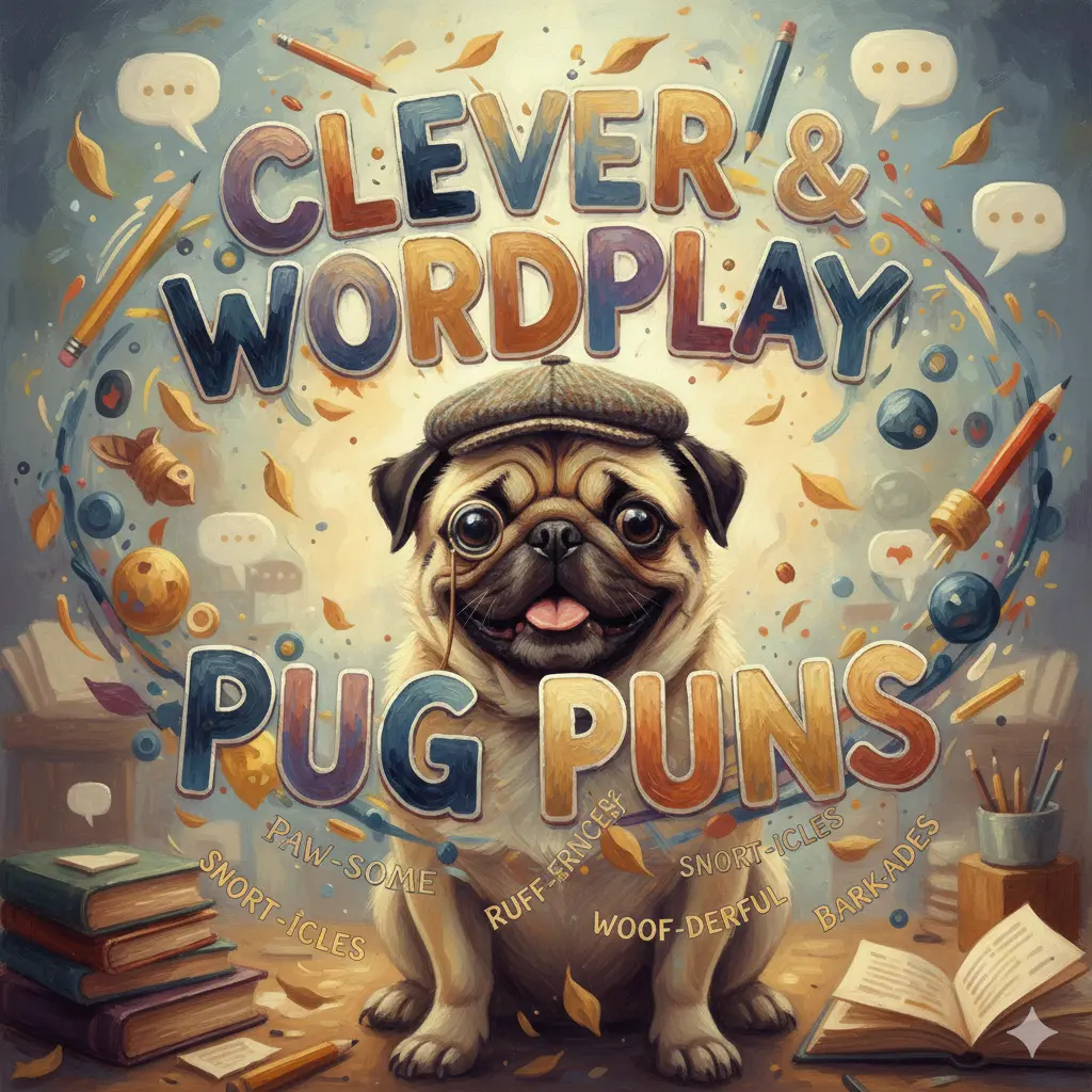 Clever & Wordplay Pug Puns 