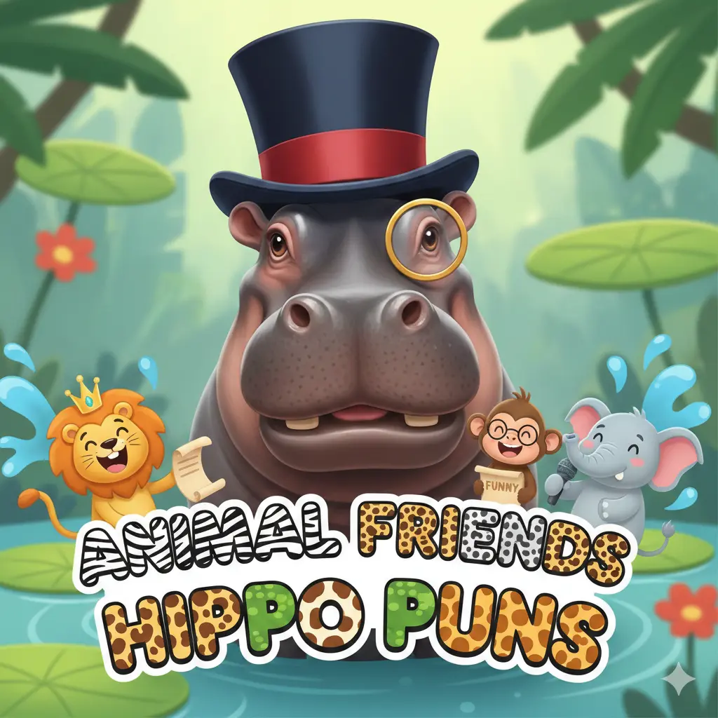 Animal Friends Hippo Puns