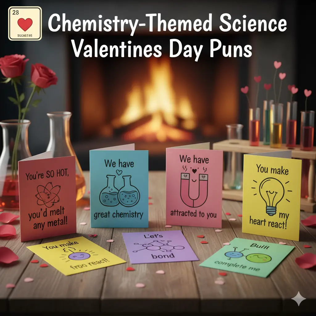 Chemistry-Themed Science Valentines Day Puns