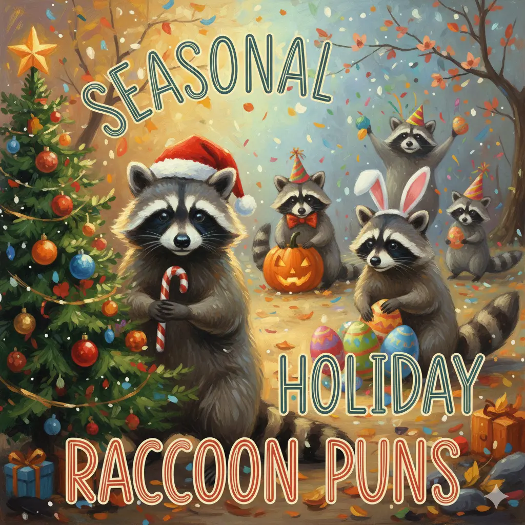 Seasonal & Holiday Raccoon Puns