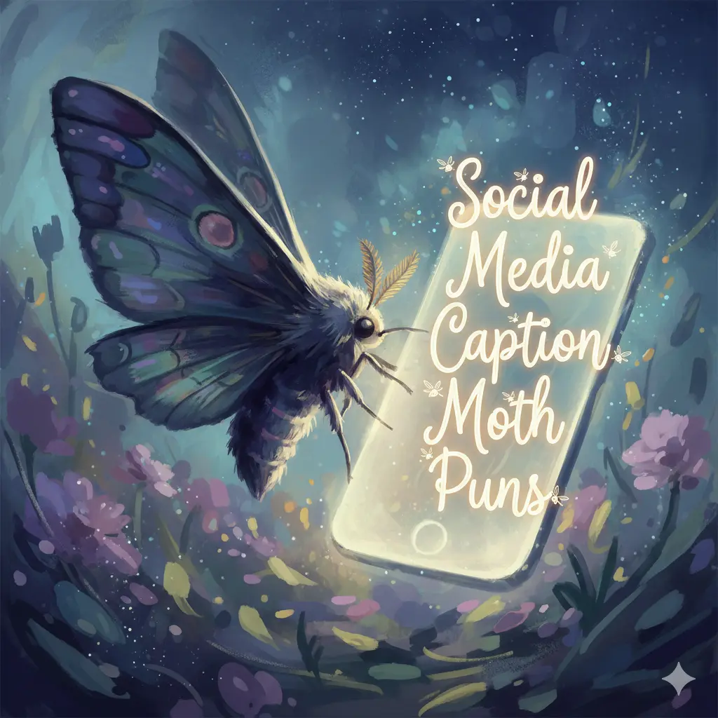 Social Media Caption Moth Puns