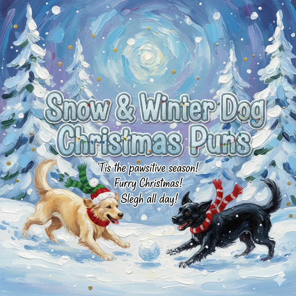 Snow & Winter Dog Christmas Puns