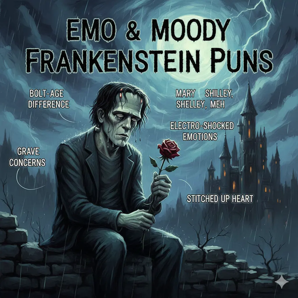 Emo & Moody Frankenstein Puns