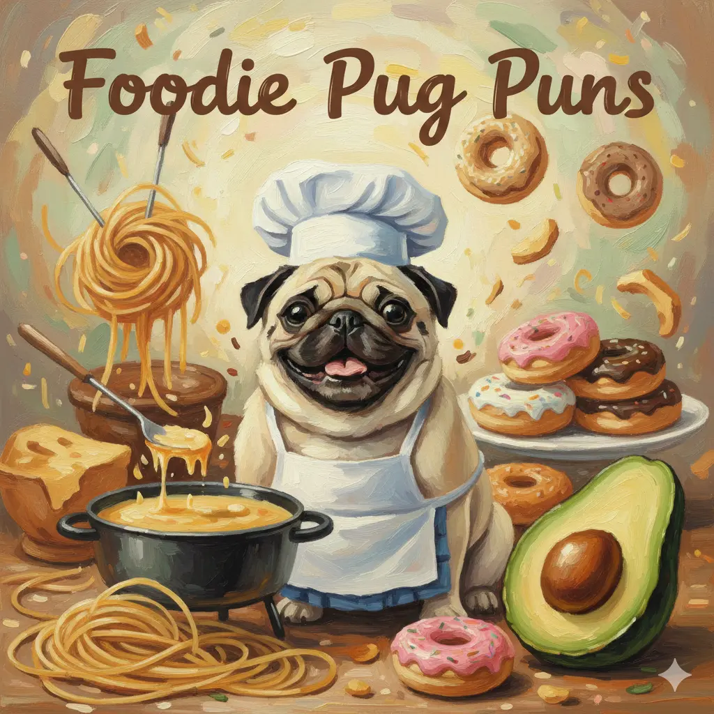  Foodie Pug Puns