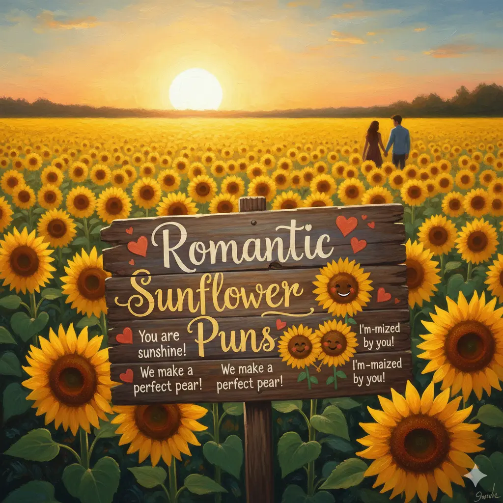 Romantic Sunflower Puns