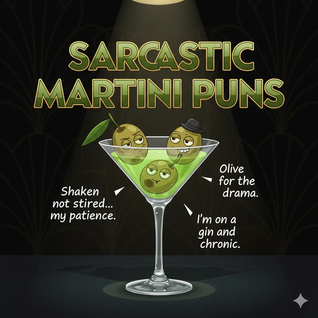 Sarcastic Martini Puns