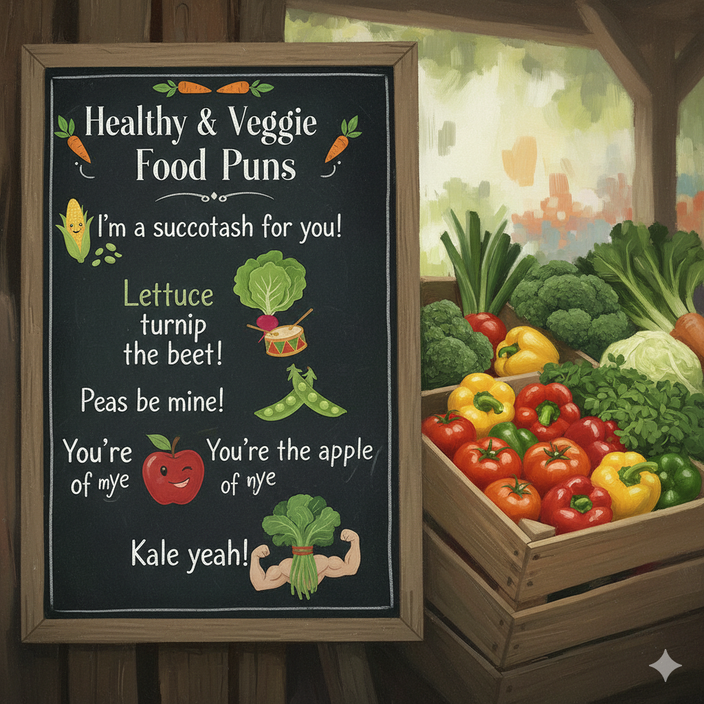 Healthy & Veggie Food Puns