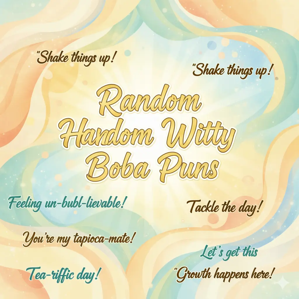 Random Witty Boba Puns