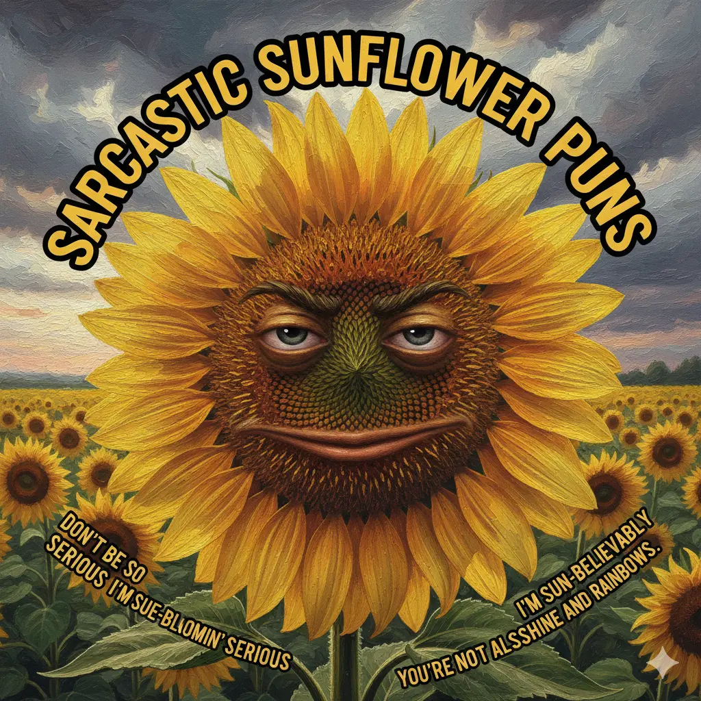 Sarcastic Sunflower Puns