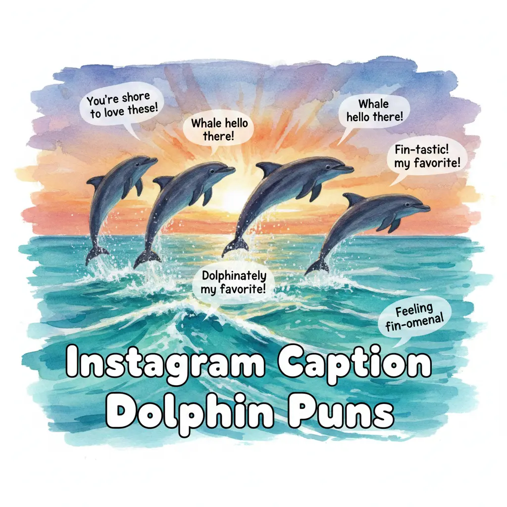 Instagram Caption Dolphin Puns