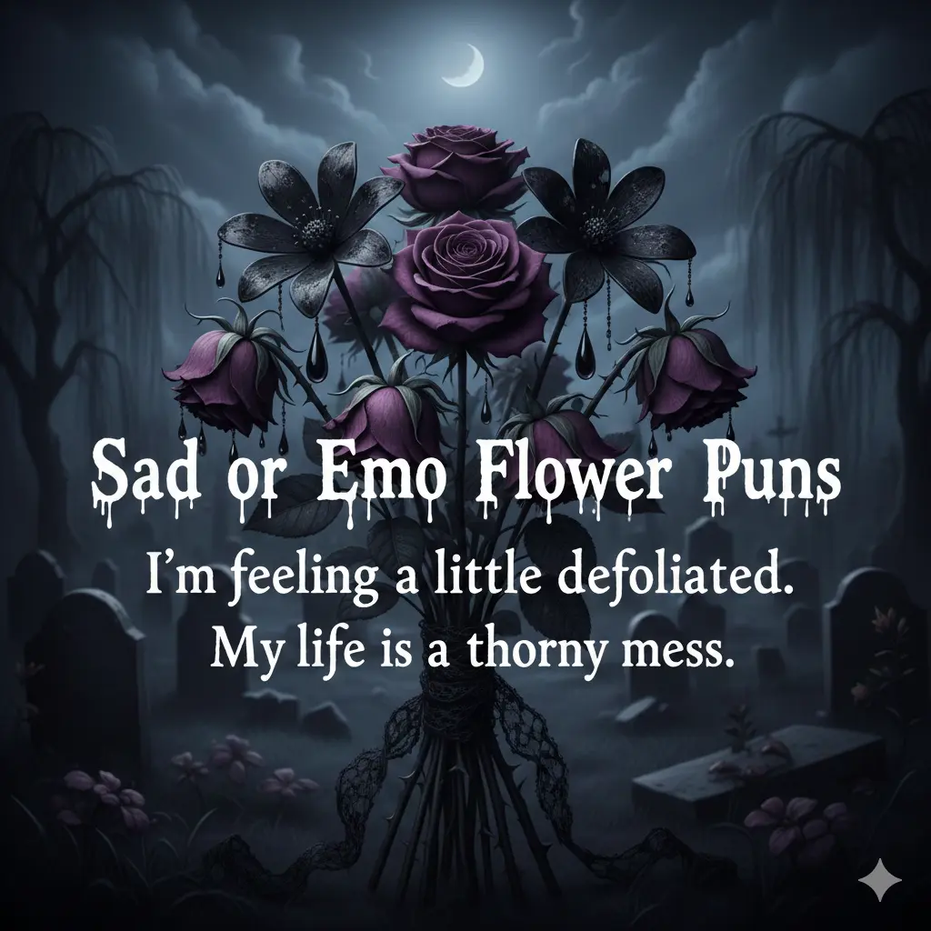 Sad or Emo Flower Puns