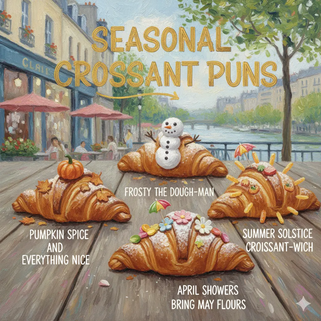 Seasonal Croissant Puns